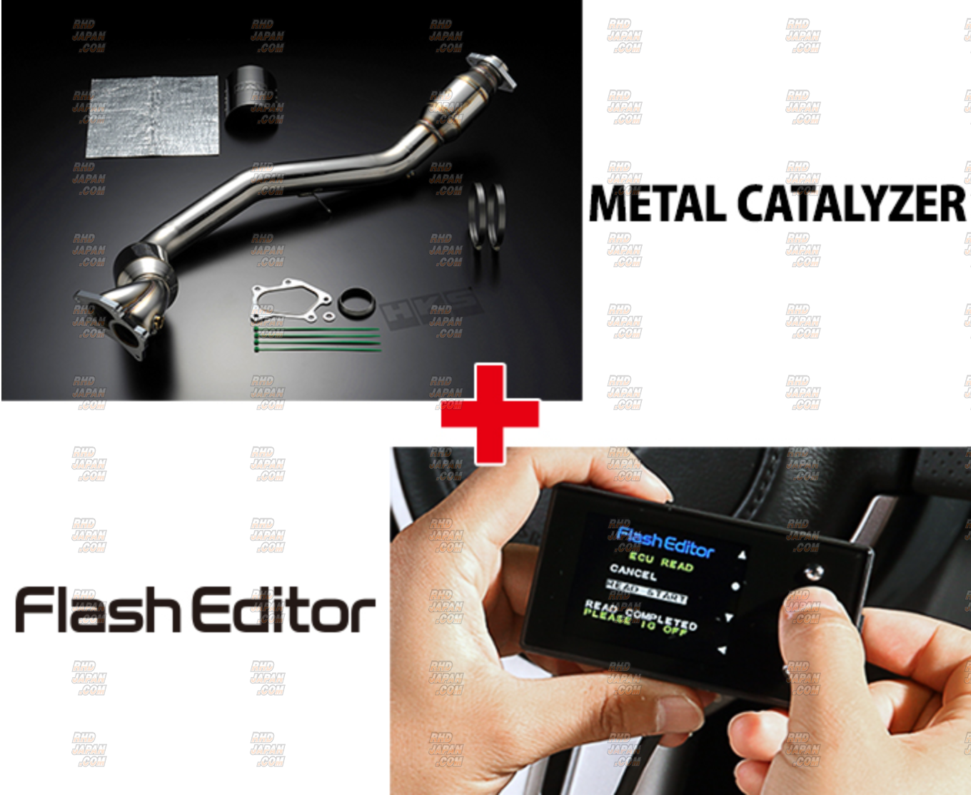 HKS Exhaust & ECU Package Metal Catalyzer with Flash Editor - VAB